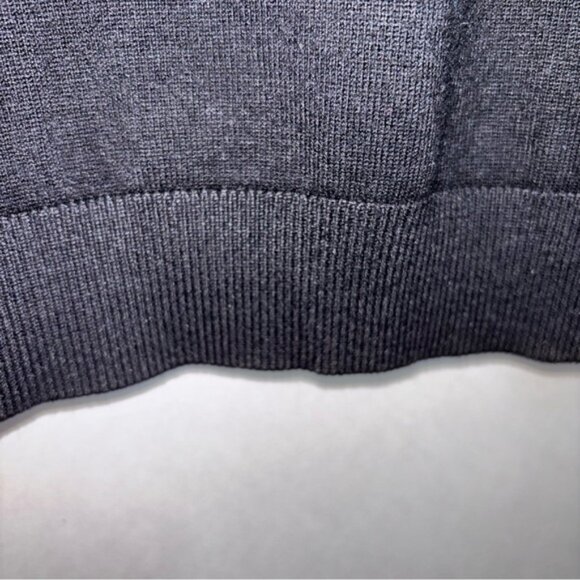 Adrianna Papell Women’s XL Black Knit Top Semi Sheer Balloon Sleeves Floral - Picture 8 of 10